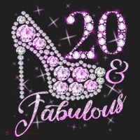 Fabulous & 20 Sparkly Shiny Heel 20th Birthday Hat thumb 2
