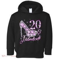 Fabulous & 20 Sparkly Shiny Heel 20th Birthday Toddler Hoodie thumb 0