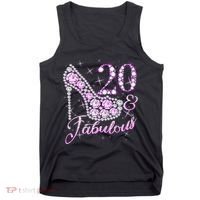 Fabulous & 20 Sparkly Shiny Heel 20th Birthday Tank Top thumb 0