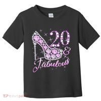 Fabulous & 20 Sparkly Shiny Heel 20th Birthday Toddler T-Shirt thumb 0