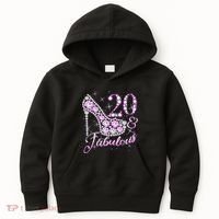 Fabulous & 20 Sparkly Shiny Heel 20th Birthday Kids Hoodie thumb 0