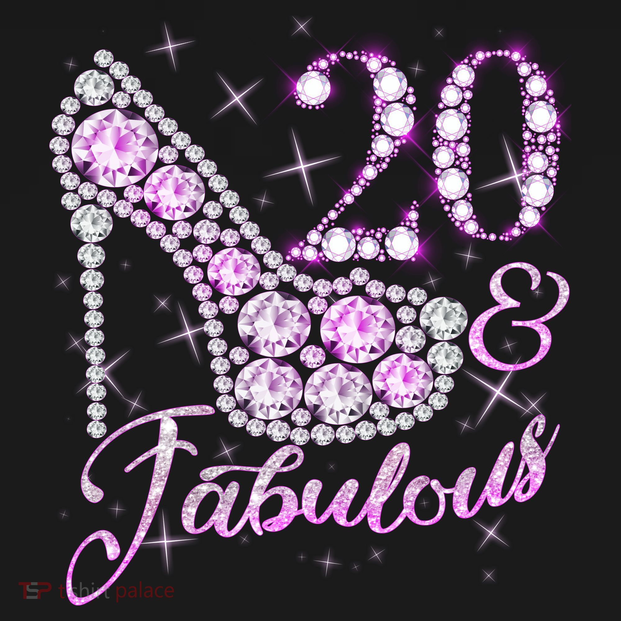 Fabulous & 20 Sparkly Shiny Heel 20th Birthday Kids Hoodie