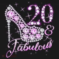 Fabulous & 20 Sparkly Shiny Heel 20th Birthday Kids Long Sleeve Shirt thumb 2