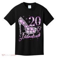 Fabulous & 20 Sparkly Shiny Heel 20th Birthday Kids T-Shirt thumb 0