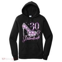 Fabulous & 30 Sparkly Shiny Heel 30th Birthday Women's Hoodie thumb 0