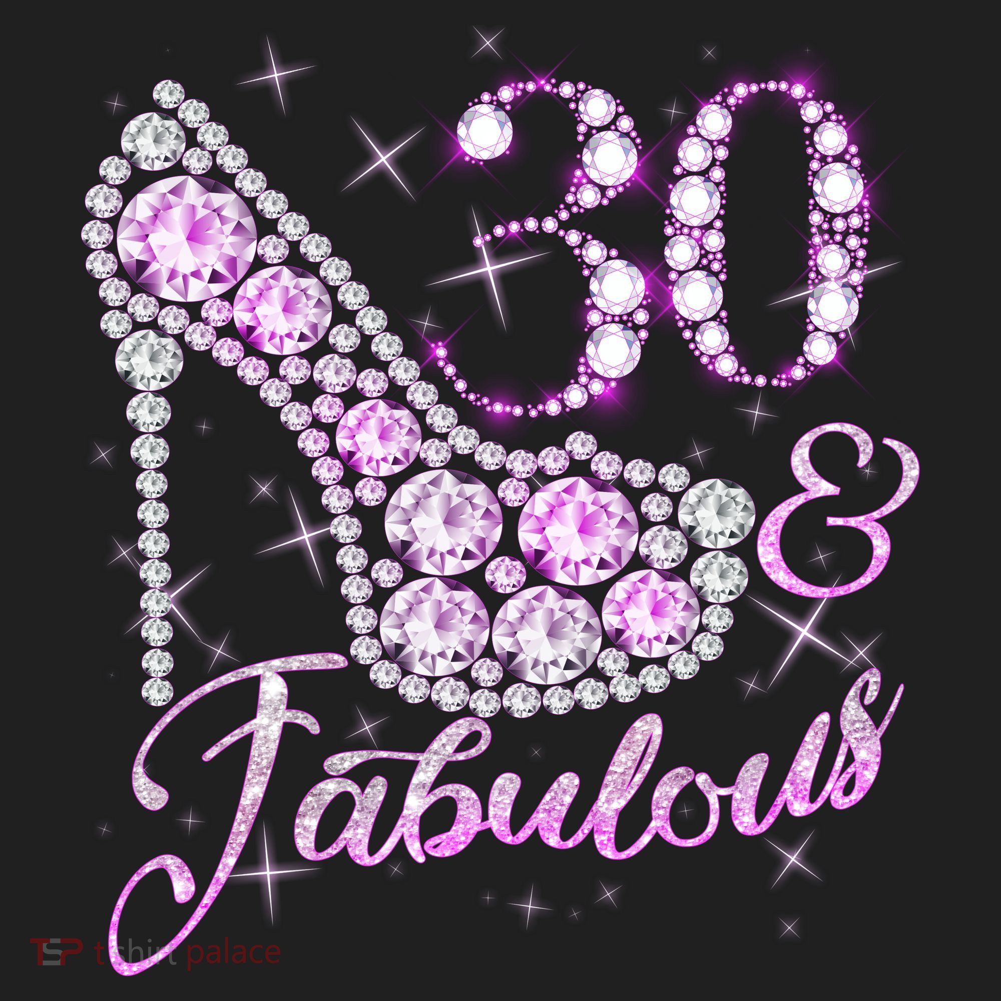 Fabulous & 30 Sparkly Shiny Heel 30th Birthday Tumbler