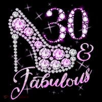 Fabulous & 30 Sparkly Shiny Heel 30th Birthday Women's Tank Top thumb 5
