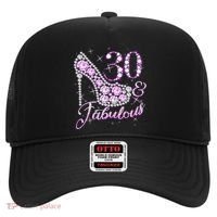 Fabulous & 30 Sparkly Shiny Heel 30th Birthday Hat thumb 0