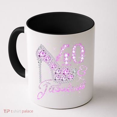 Fabulous & 40 Sparkly Shiny Heel 40th Birthday Coffee Mug