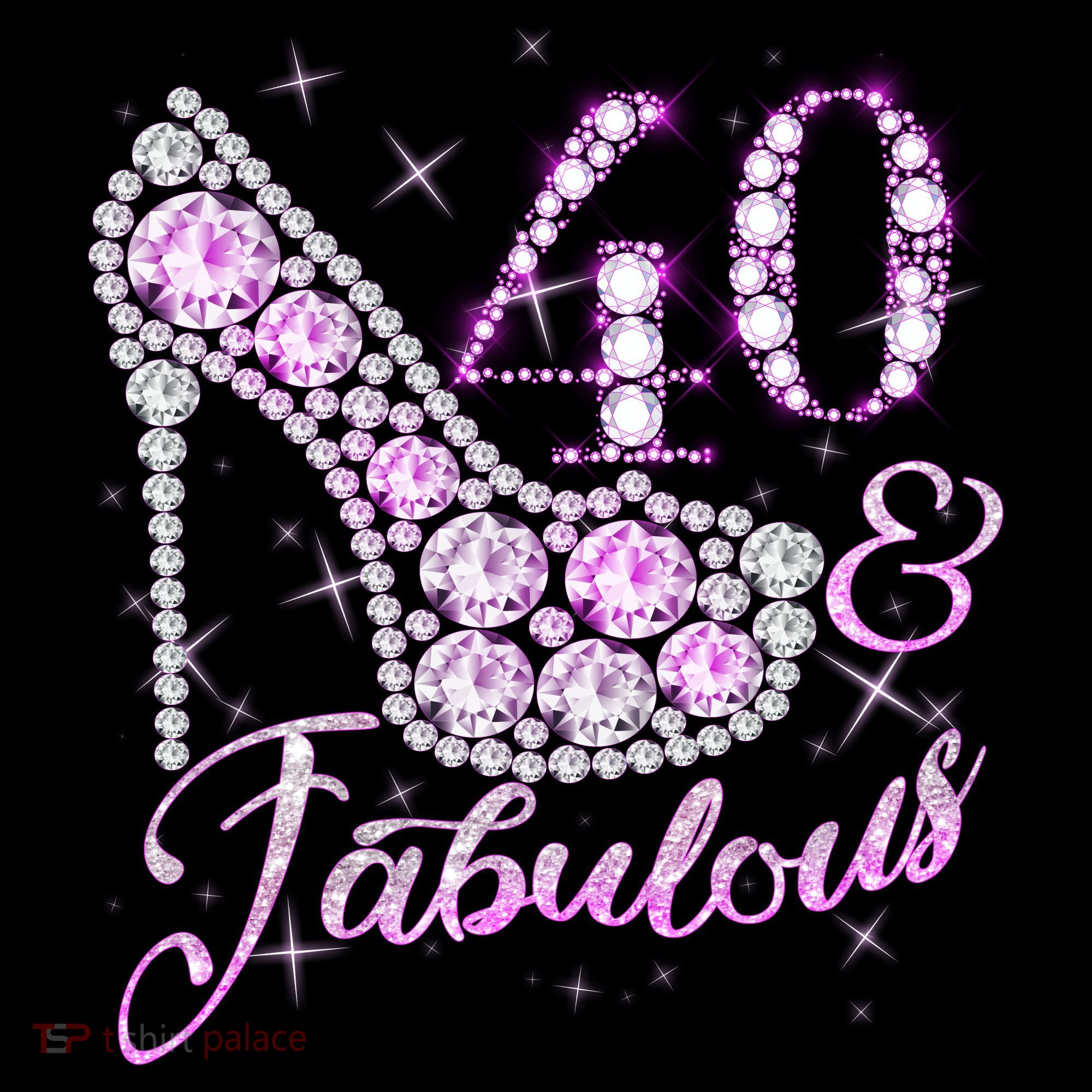 Fabulous & 40 Sparkly Shiny Heel 40th Birthday Women's Tank Top