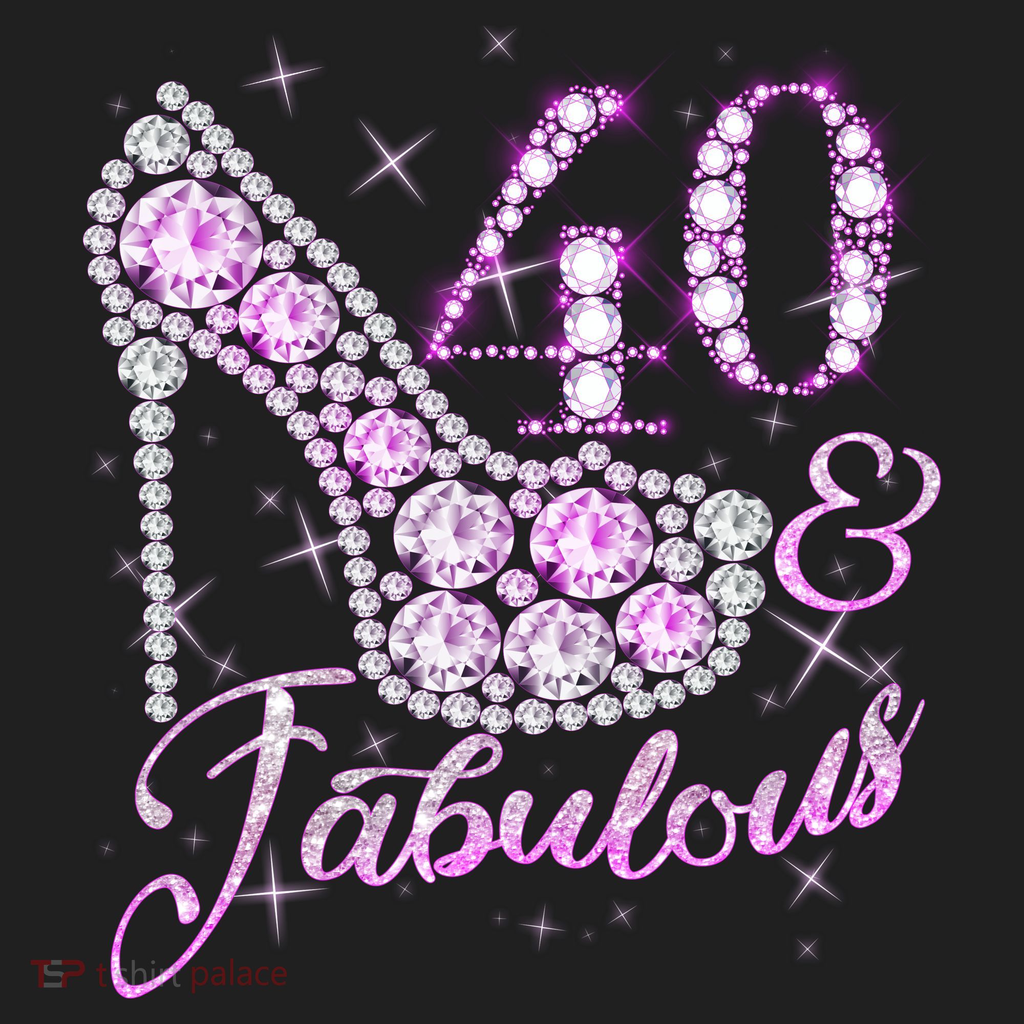 Fabulous & 40 Sparkly Shiny Heel 40th Birthday Hat