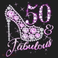 Fabulous & 50 Sparkly Shiny Heel 50th Birthday Beanie thumb 2
