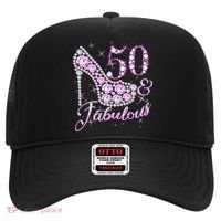 Fabulous & 50 Sparkly Shiny Heel 50th Birthday Hat thumb 0