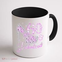 Fabulous & 60 Sparkly Shiny Heel 60th Birthday Coffee Mug thumb 1