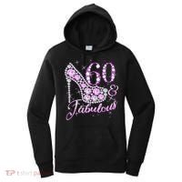 Fabulous & 60 Sparkly Shiny Heel 60th Birthday Women's Hoodie thumb 0