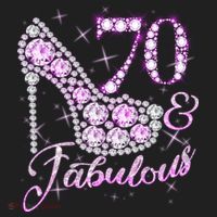 Fabulous & 70 Sparkly Shiny Heel 70th Birthday Tumbler thumb 3