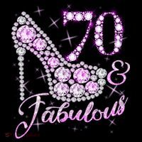 Fabulous & 70 Sparkly Shiny Heel 70th Birthday Tank Top thumb 6