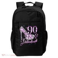 Fabulous & 90 Sparkly Shiny Heel 90th Birthday Backpack thumb 0