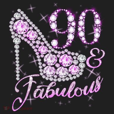 Fabulous & 90 Sparkly Shiny Heel 90th Birthday 11oz C Handle Ceramic Mug