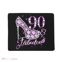 Fabulous & 90 Sparkly Shiny Heel 90th Birthday Mousepad thumb 0