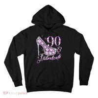 Fabulous & 90 Sparkly Shiny Heel 90th Birthday Tall Hoodie thumb 0
