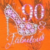 Fabulous & 90 Sparkly Shiny Heel 90th Birthday Kati Licensed 12" Camo Cuffed Beanie thumb 2
