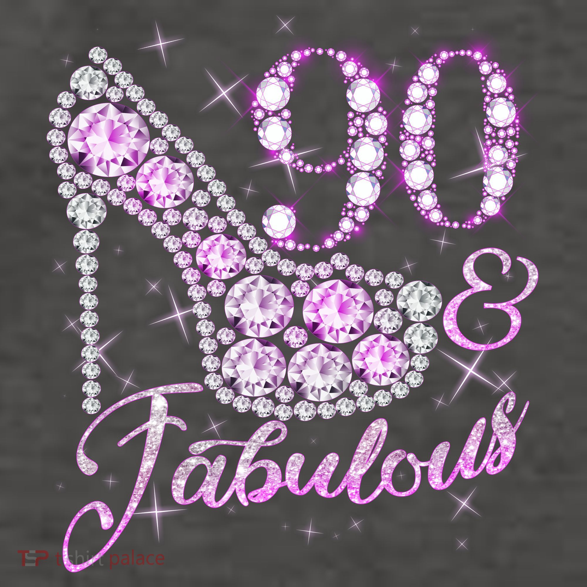 Fabulous & 90 Sparkly Shiny Heel 90th Birthday Vector Backpack