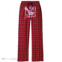 Fabulous & 90 Sparkly Shiny Heel 90th Birthday Women's Flannel Plaid Pajama Pants thumb 0