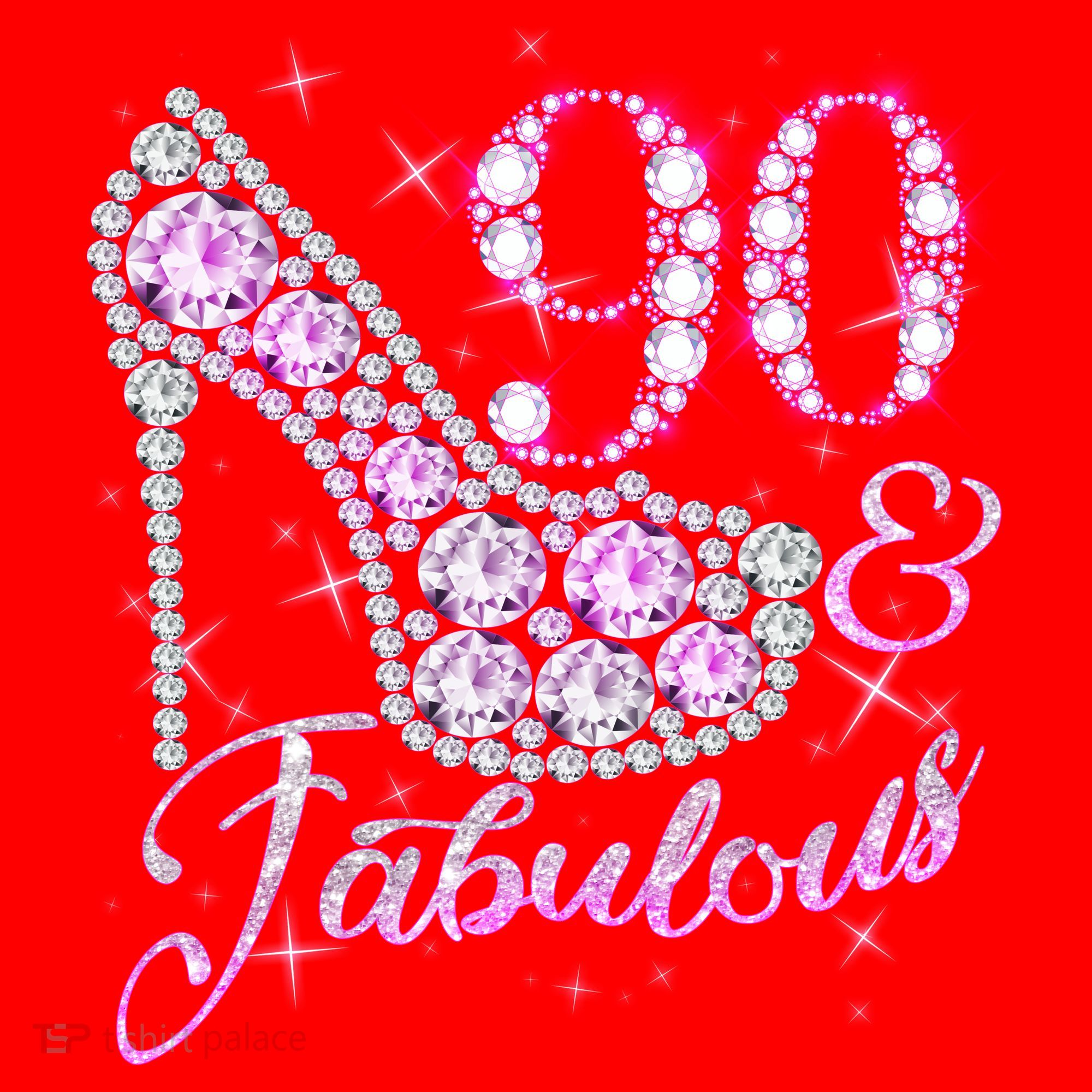 Fabulous & 90 Sparkly Shiny Heel 90th Birthday Santa Hat