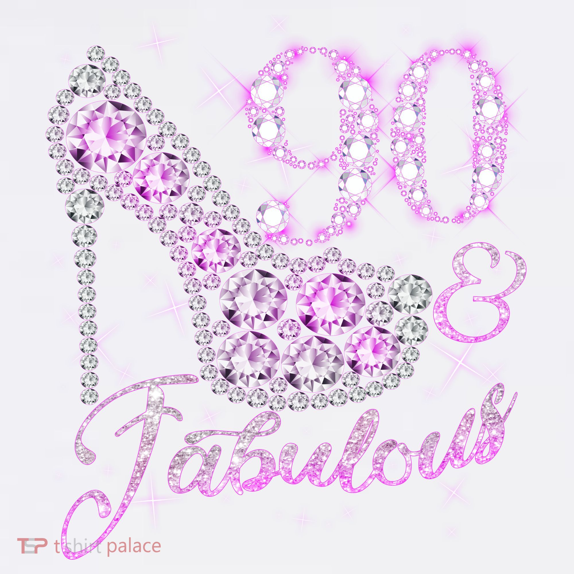 Fabulous & 90 Sparkly Shiny Heel 90th Birthday Garment-Dyed Sweatshirt