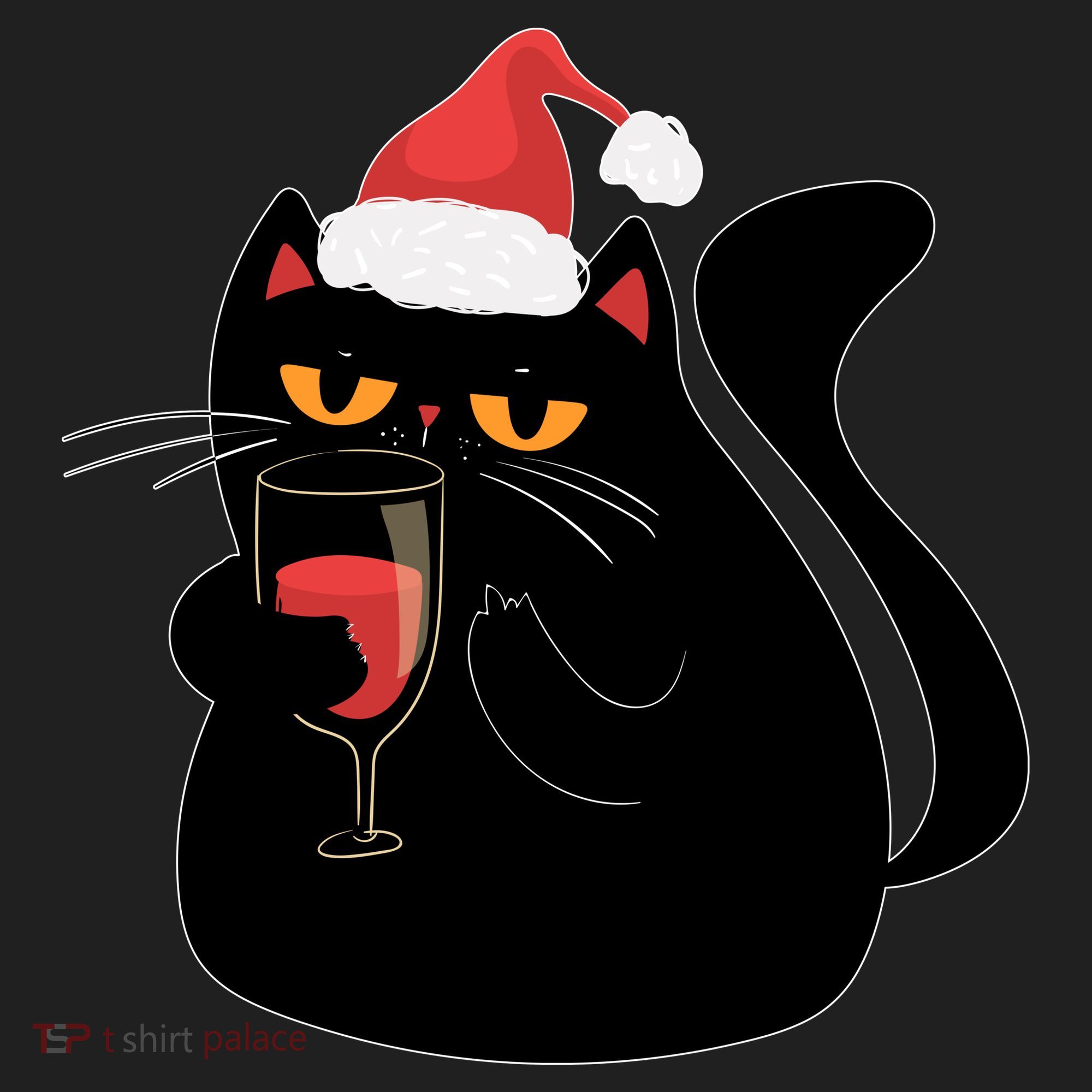 Funny Anti Christmas Drinking Grumpy Cat Flipping Bird Women's Sweatshirt
