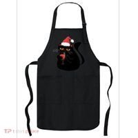 Funny Anti Christmas Drinking Grumpy Cat Flipping Bird Apron thumb 0