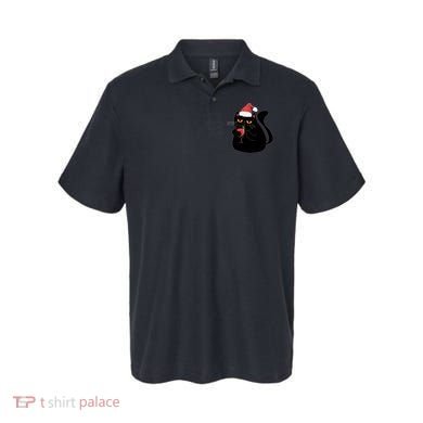 Funny Anti Christmas Drinking Grumpy Cat Flipping Bird Polo