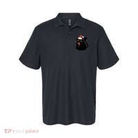 Funny Anti Christmas Drinking Grumpy Cat Flipping Bird Polo thumb 0