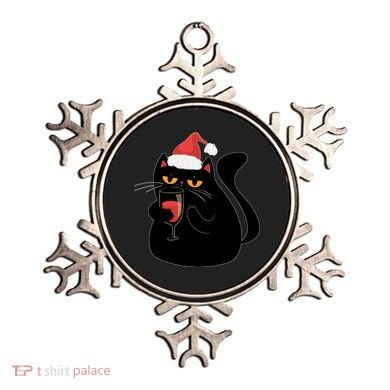 Funny Anti Christmas Drinking Grumpy Cat Flipping Bird Ornament