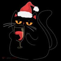 Funny Anti Christmas Drinking Grumpy Cat Flipping Bird Ornament thumb 1