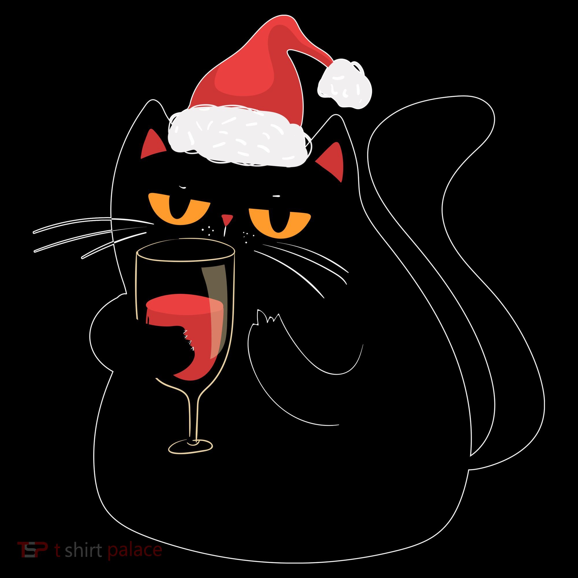 Funny Anti Christmas Drinking Grumpy Cat Flipping Bird Ornament