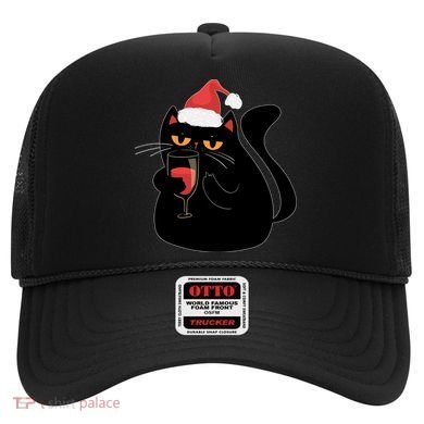 Funny Anti Christmas Drinking Grumpy Cat Flipping Bird Hat