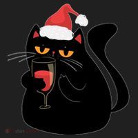 Funny Anti Christmas Drinking Grumpy Cat Flipping Bird Golf Towel thumb 3