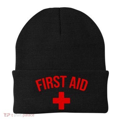 First Aid Cross Cool Medic Emergency Staff Uniform Gift Beanie