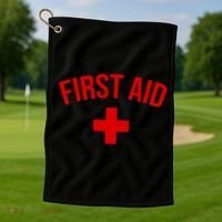 First Aid Cross Cool Medic Emergency Staff Uniform Gift Golf Towel thumb 1
