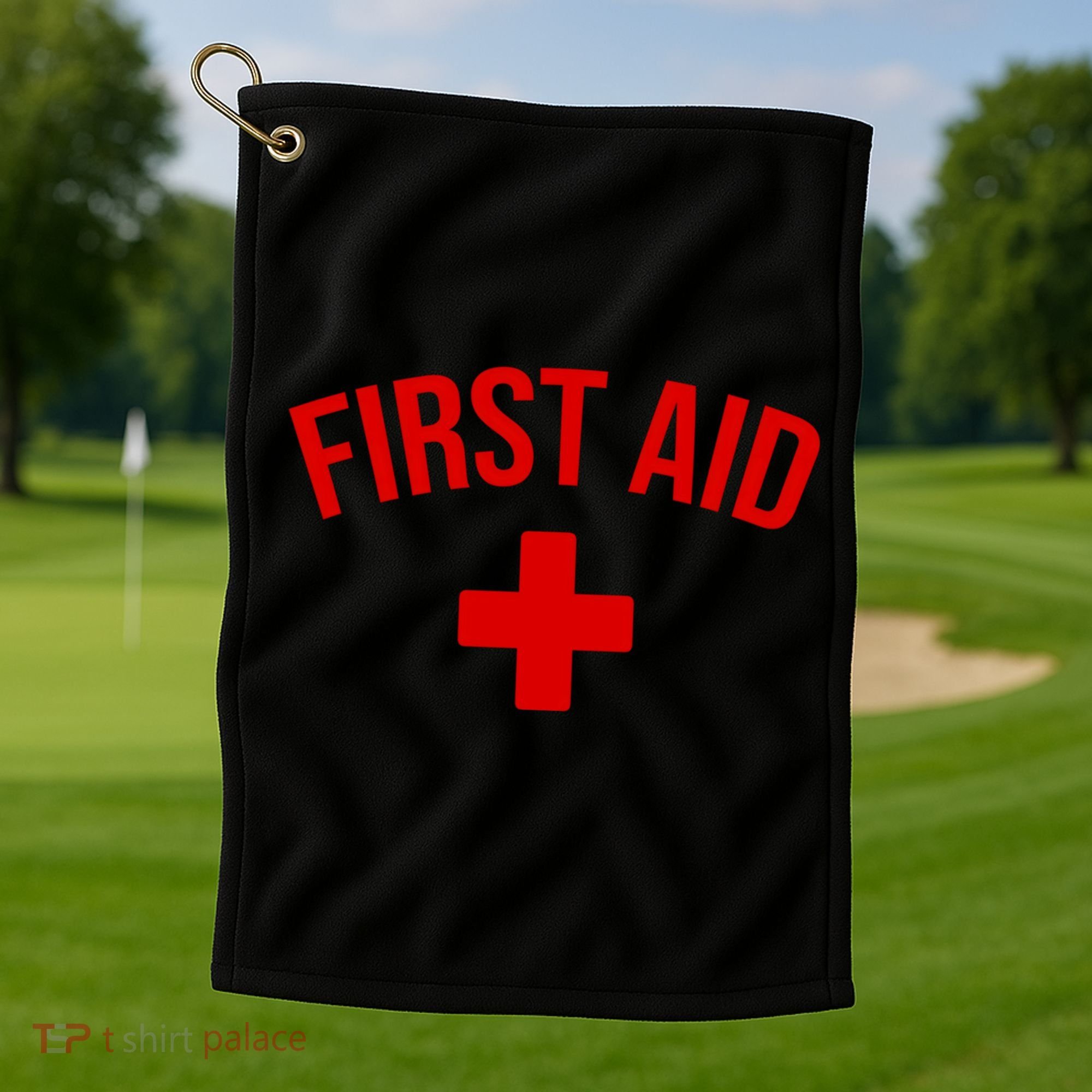 First Aid Cross Cool Medic Emergency Staff Uniform Gift Golf Towel