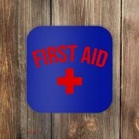 First Aid Cross Cool Medic Emergency Staff Uniform Gift Coaster thumb 0
