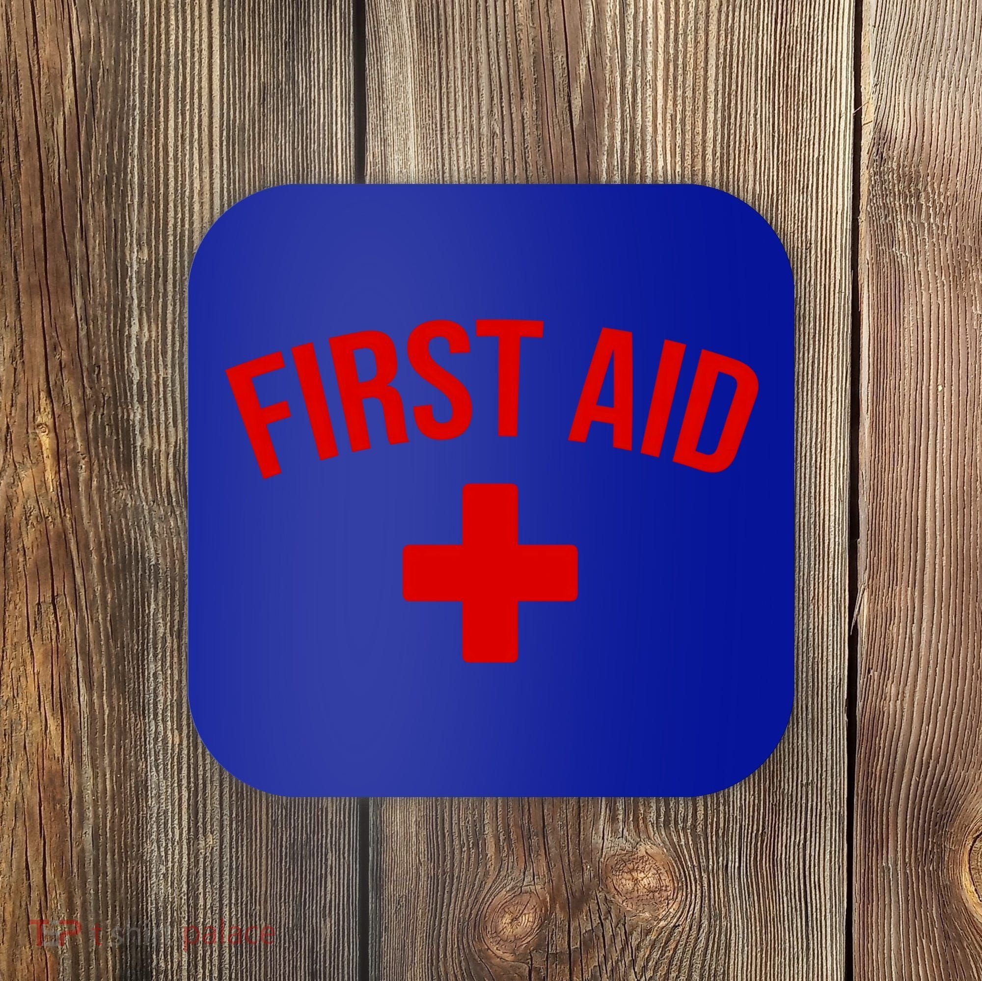 First Aid Cross Cool Medic Emergency Staff Uniform Gift Coaster