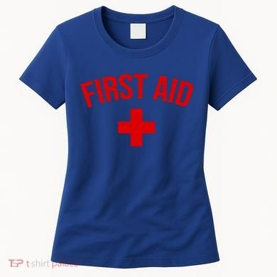 First Aid Cross Cool Medic Emergency Staff Uniform Gift Women's T-Shirt