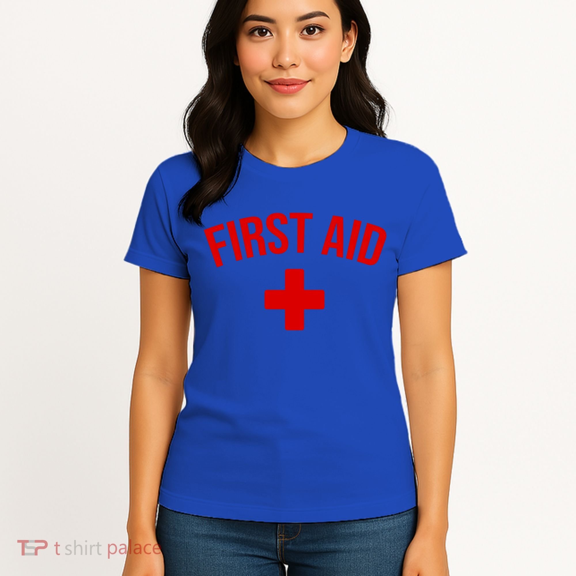 First Aid Cross Cool Medic Emergency Staff Uniform Gift Women's T-Shirt