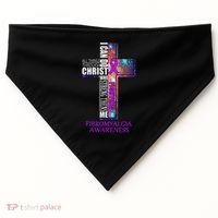 Fibromyalgia Awareness Christmas Gif USA-Made Doggie Bandana thumb 0