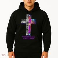 Fibromyalgia Awareness Christmas Gif Hoodie thumb 2