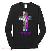 Fibromyalgia Awareness Christmas Gif Long Sleeve Shirt thumb 0