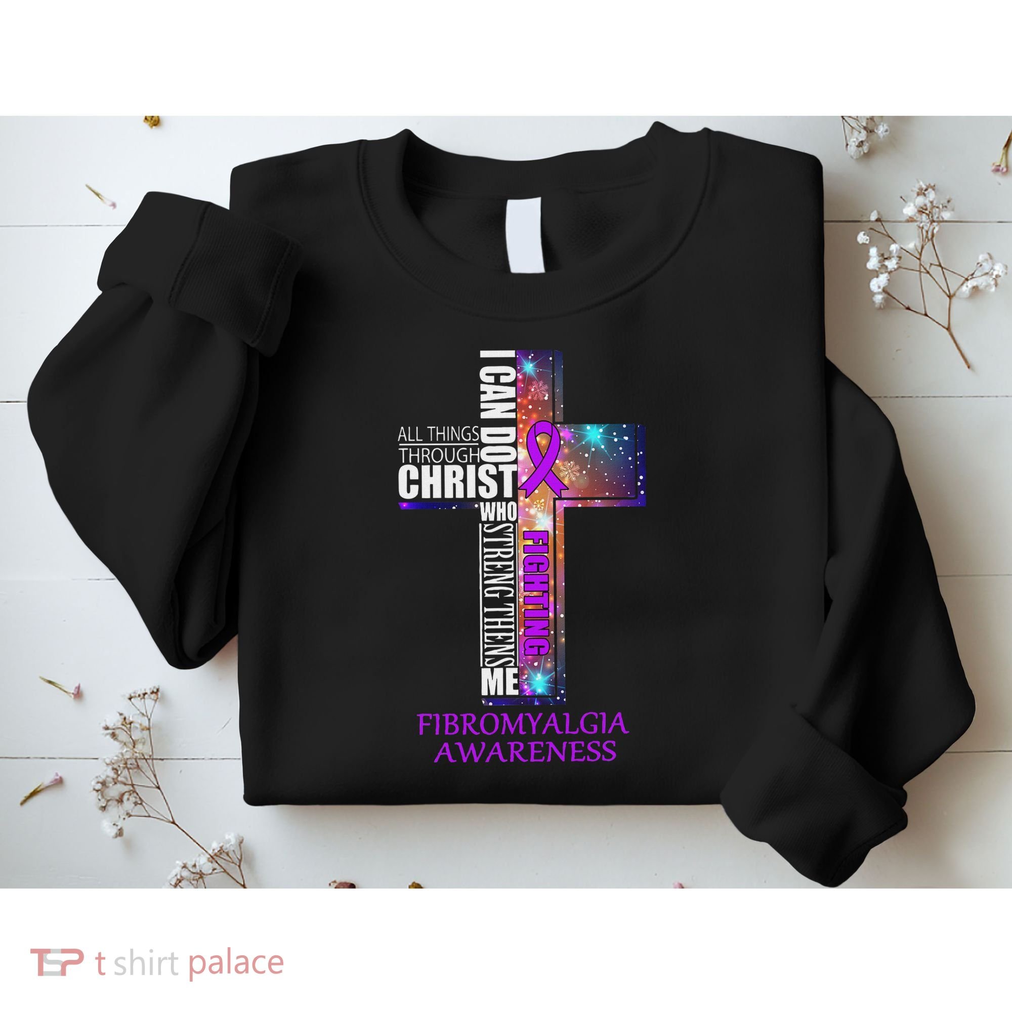 Fibromyalgia Awareness Christmas Gif Sweatshirt